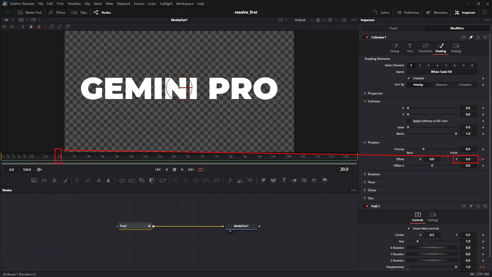 Animate offset keyframe