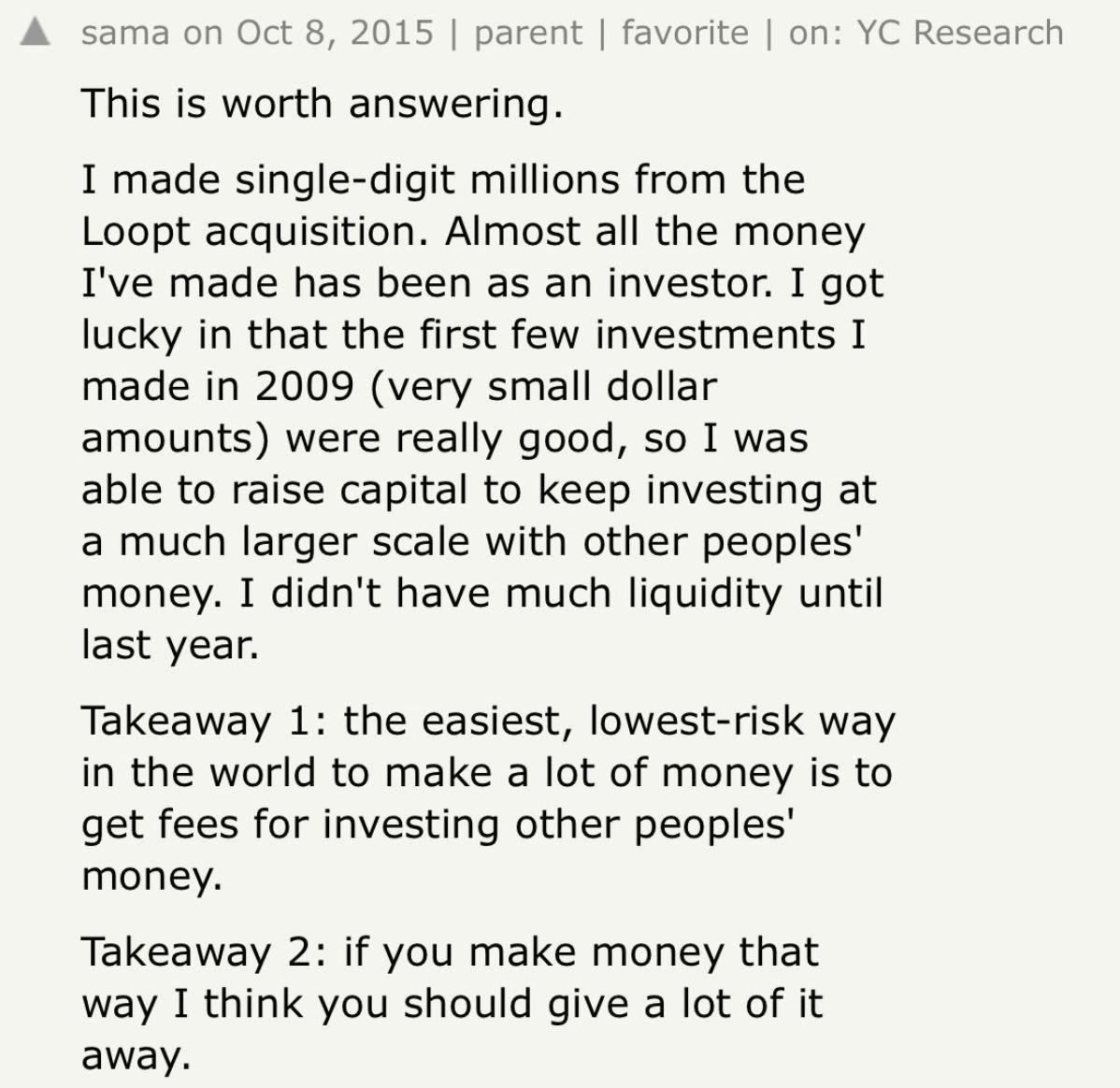 Sam Altman comment