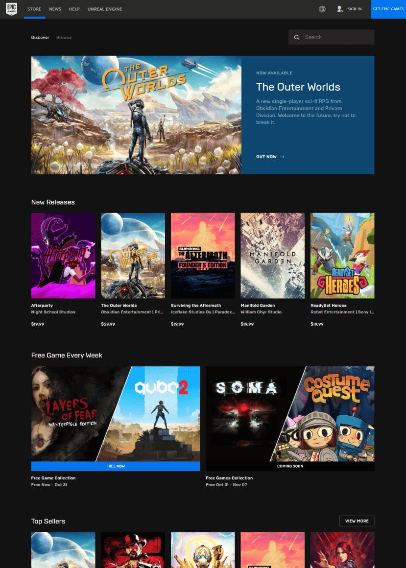 Epic Games Store reports a surge in users to 160m