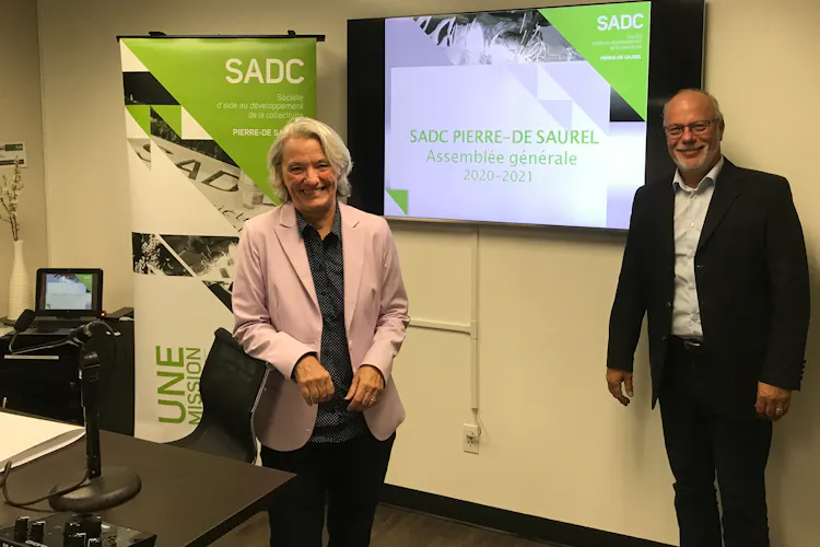 Sylvie Pouliot, directrice générale et Pierre-André Émond, président de la SADC Pierre-De Saurel