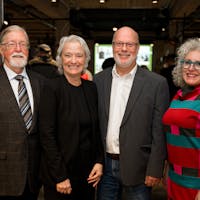 Sylvie Pouliot entourée de 3 des 4 présidents de la SADC des 23 dernières années.