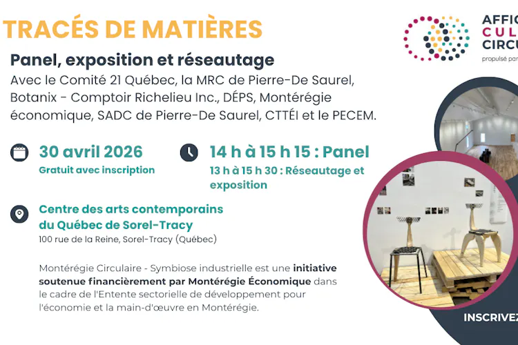 Invitation à l'exposition Tracés de matières : récits en transformation