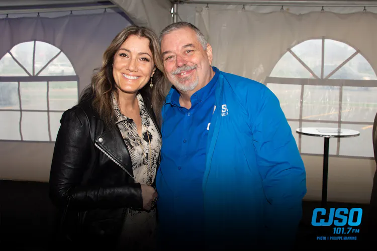 Lise Gauthier en compagnie de Jean Lemay de CJSO