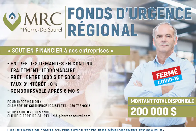 Fonds d'urgence régionale de la MRC de Pierre-De Saurel