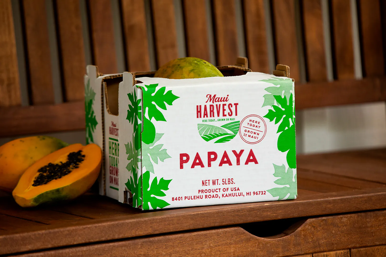 Maui Harvest Papaya Box Design