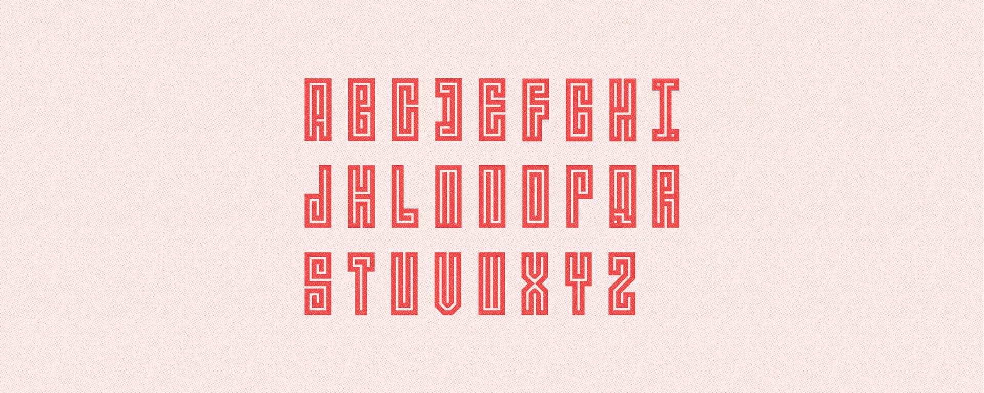 We created a font modeled after decorative borders—the kind you’d find on a saimin bowl.