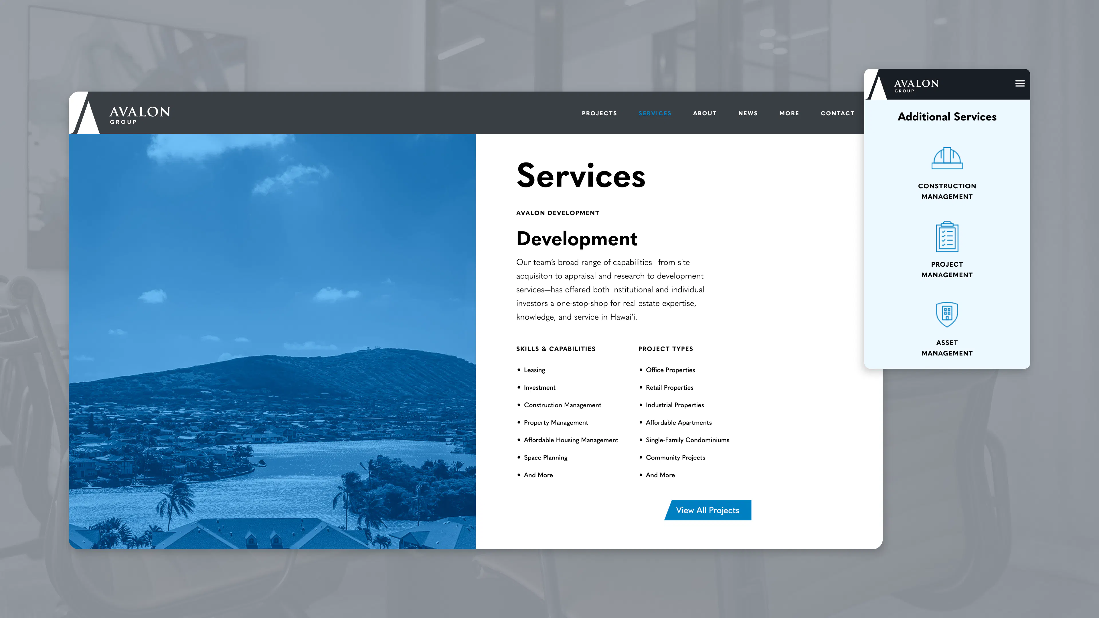 Avalon Group's Services page