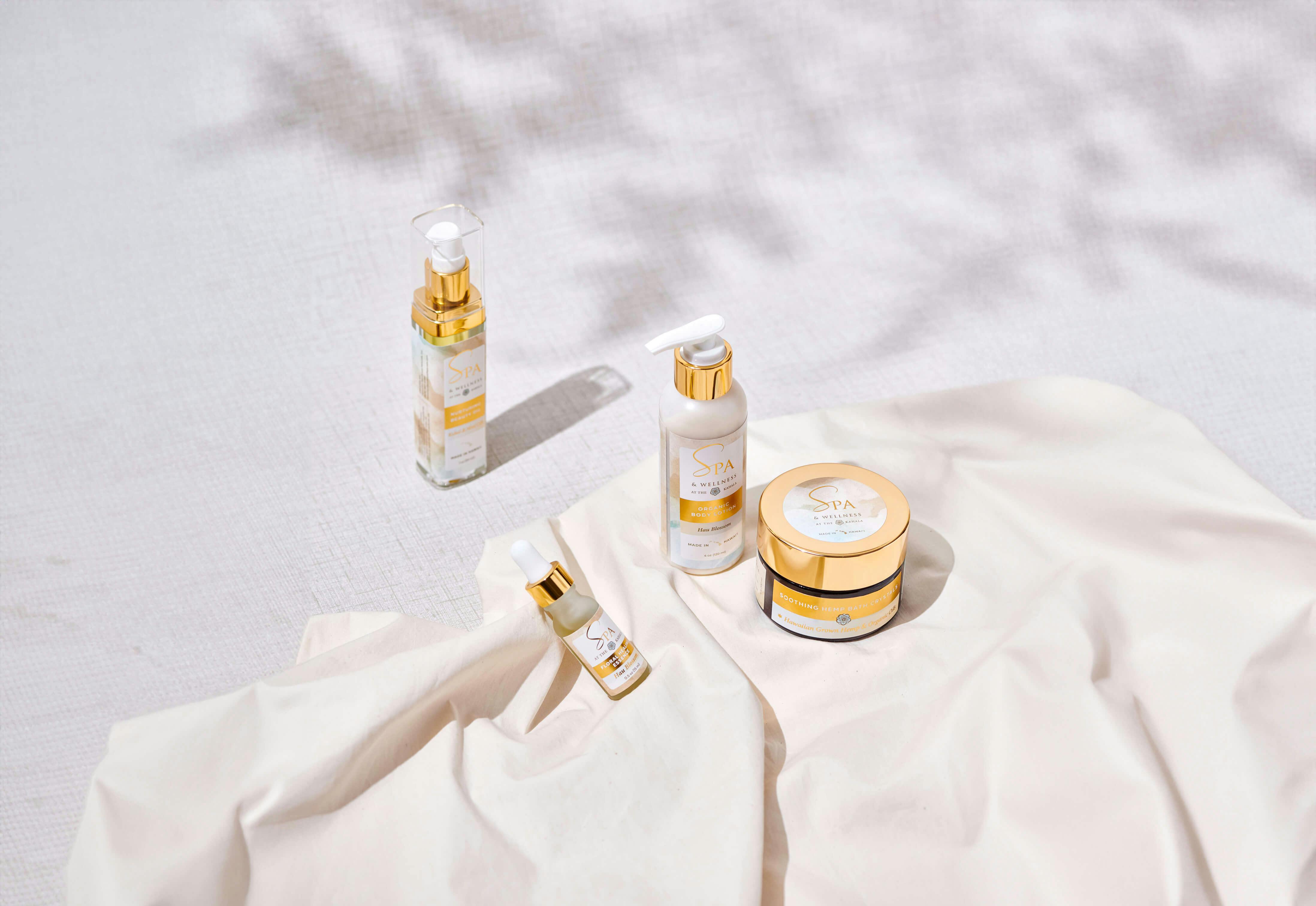 A three-quarter view of 4 products 