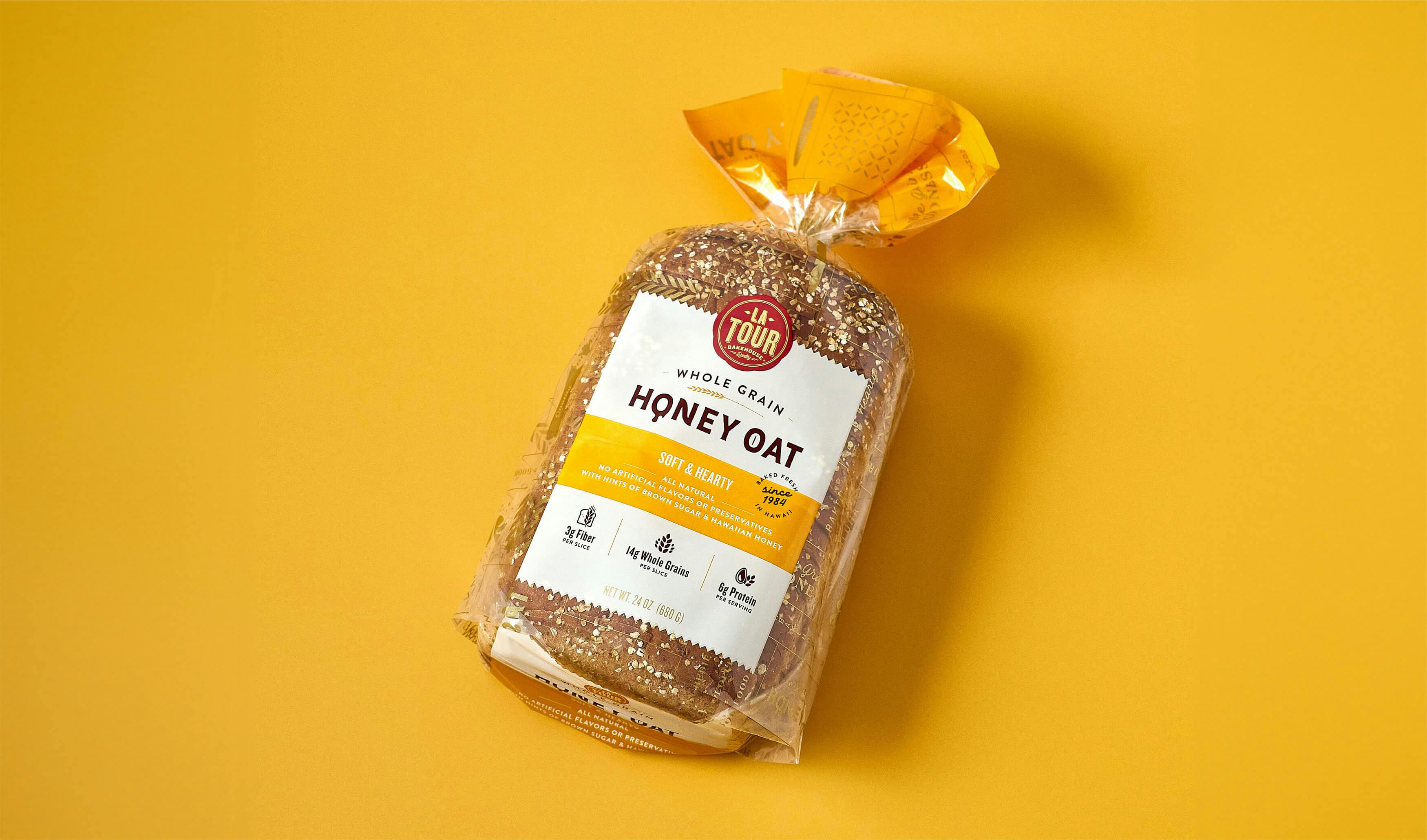 La Tour Bakehouse Packaging Design Honey Oat Bread