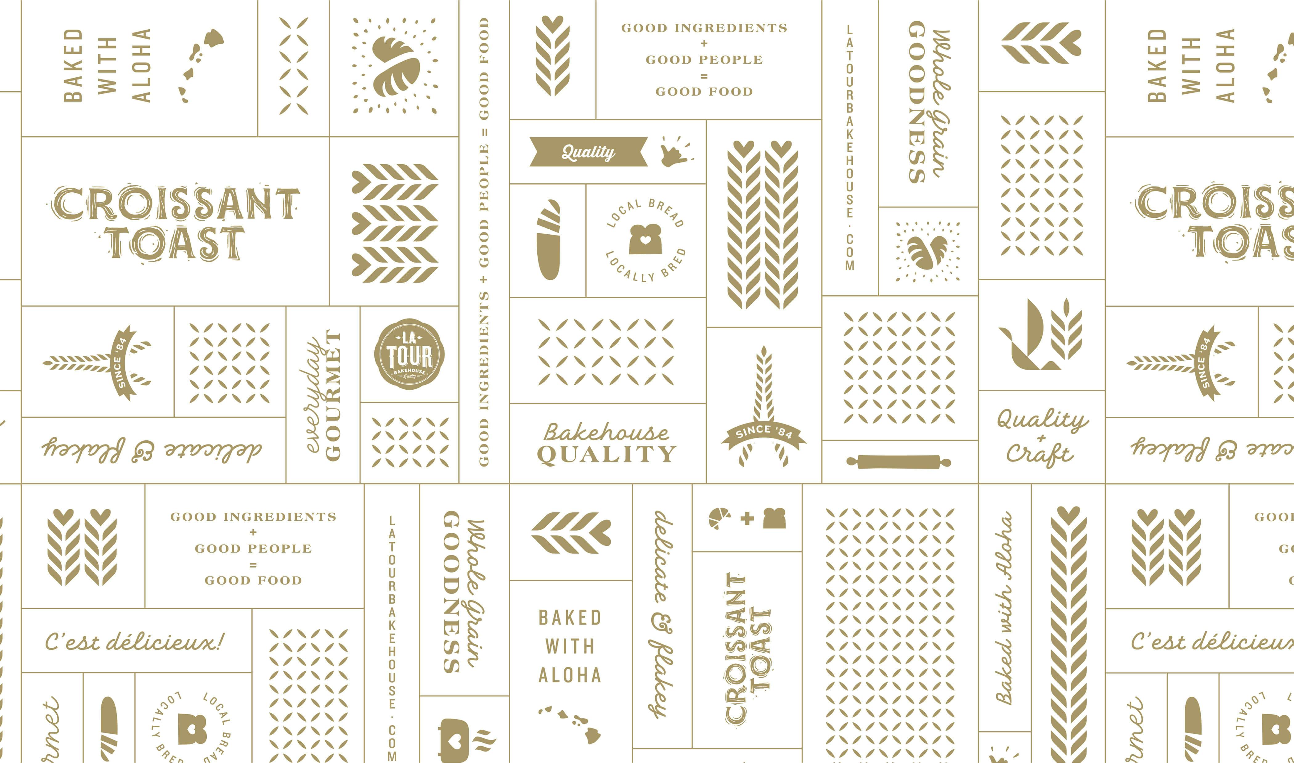 La Tour Bakehouse Packaging Pattern Design