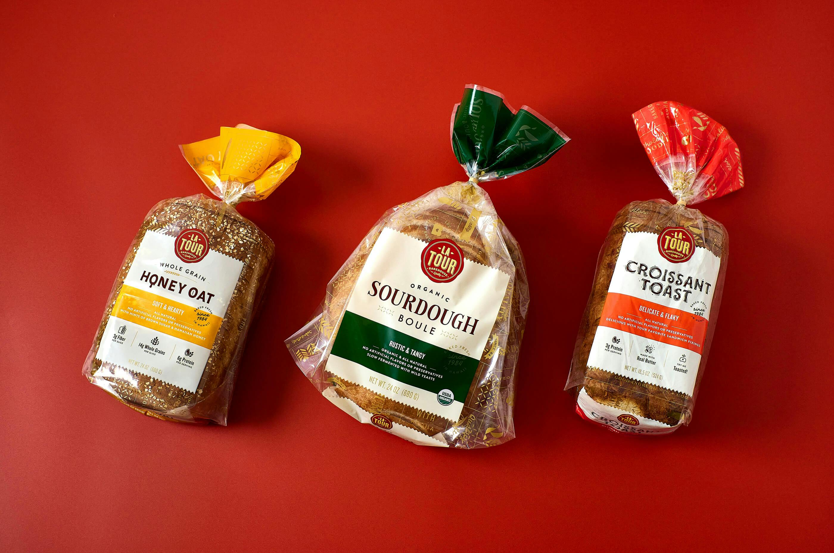 La Tour Bakehouse Packaging Design 3 Breads