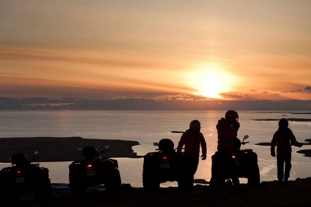 Sunset ATV Expedition in Iceland's Landscape