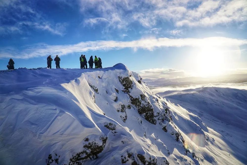 Reykjavik Peak during winter time