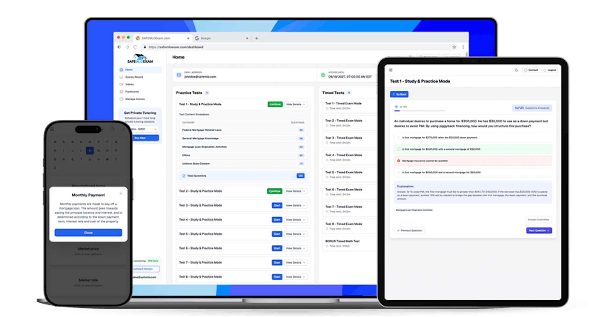 SAFEMLO Exam Prep - Practice on any device