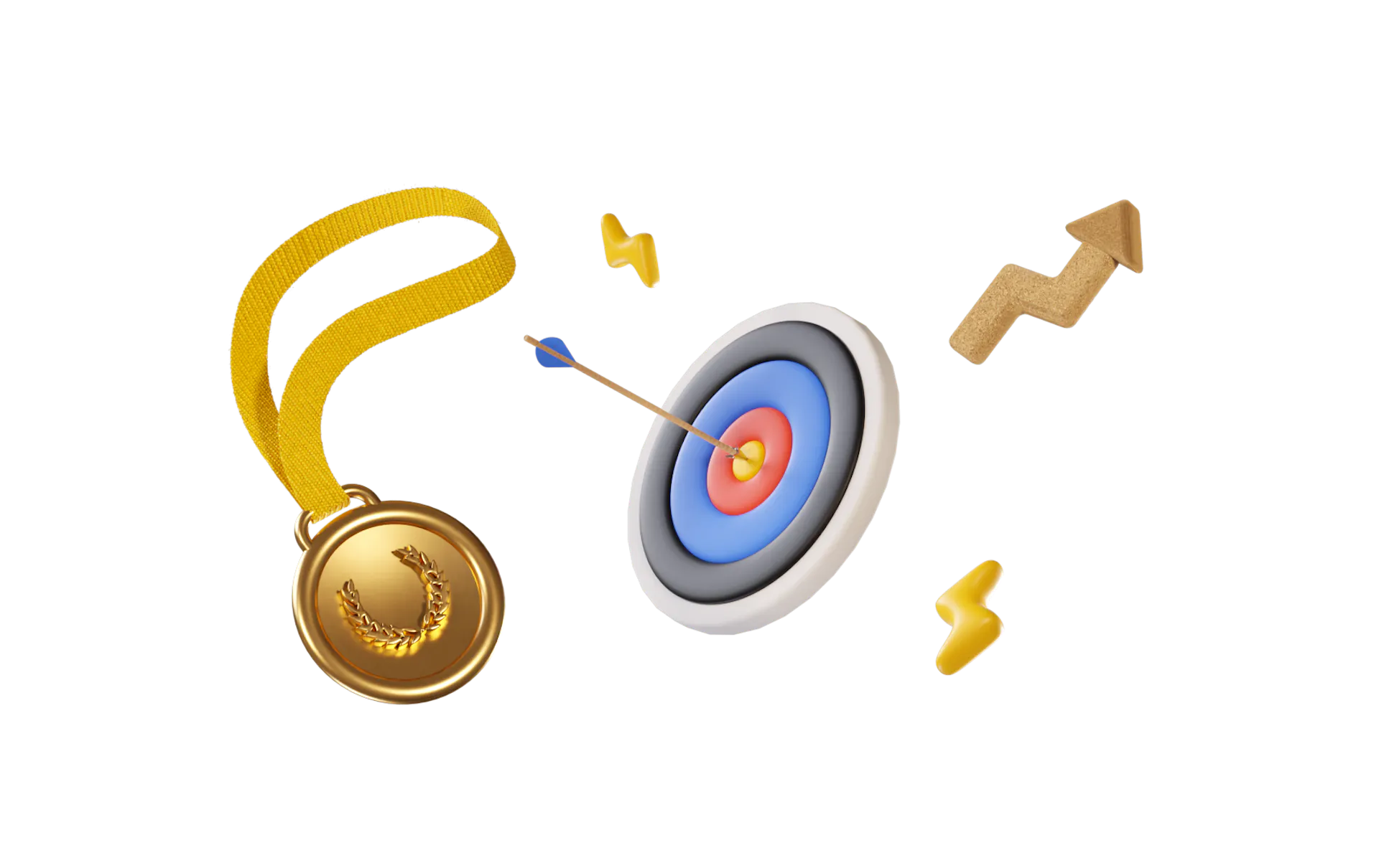 Medal Target Arrow Success Achievement Goals Performance Progress Victory Excellence