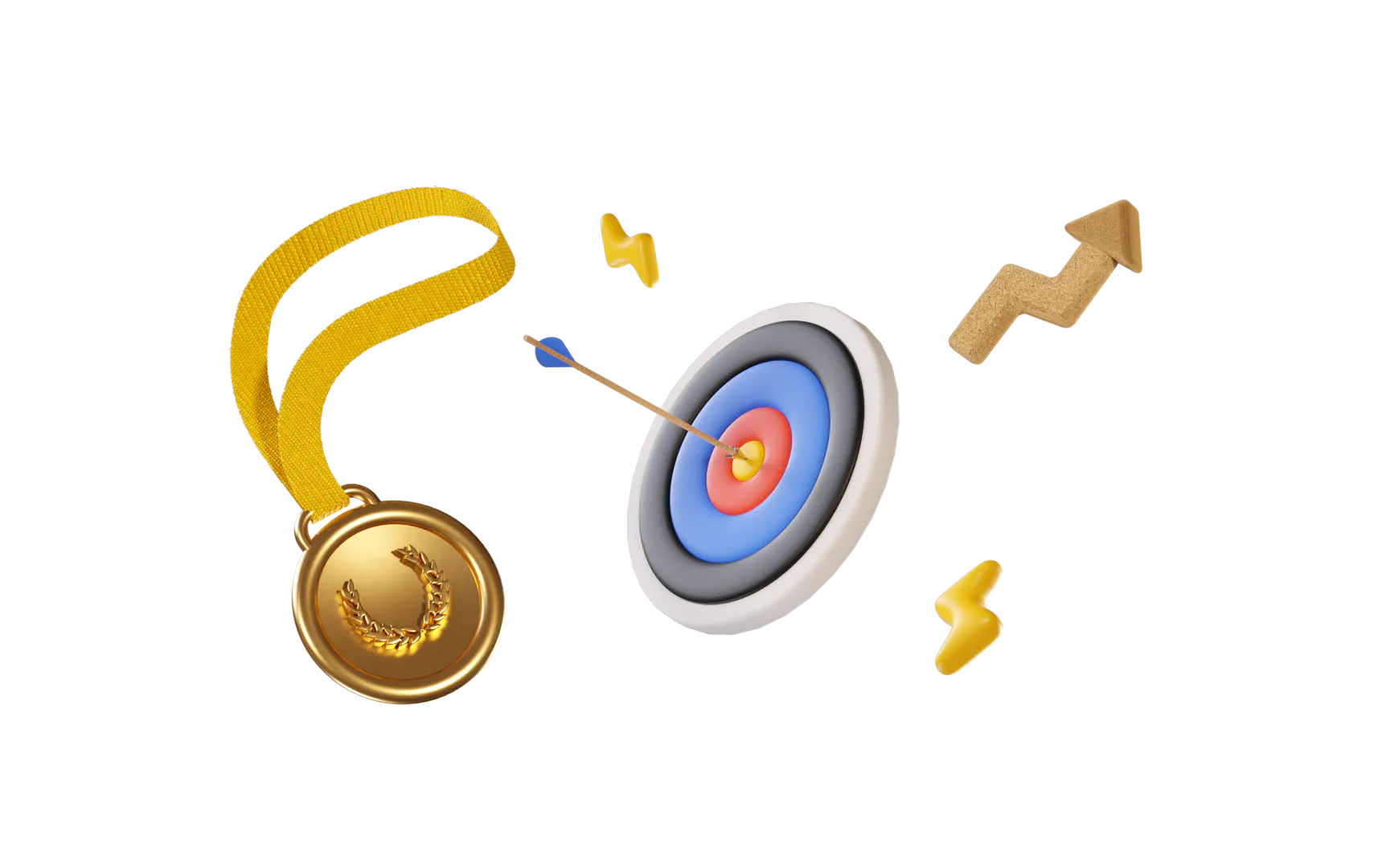 Medal Target Arrow Success Achievement Goals Performance Progress Victory Excellence