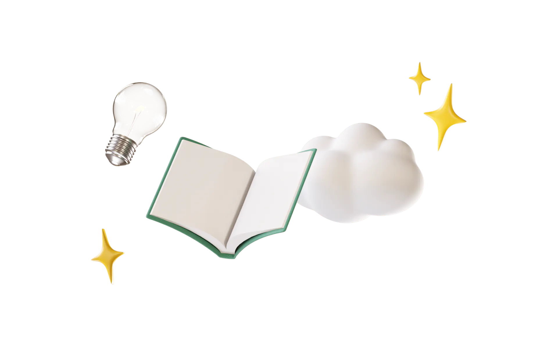 Lightbulb Book Cloud Ideas Learning Knowledge Inspiration Creativity Study Thinking