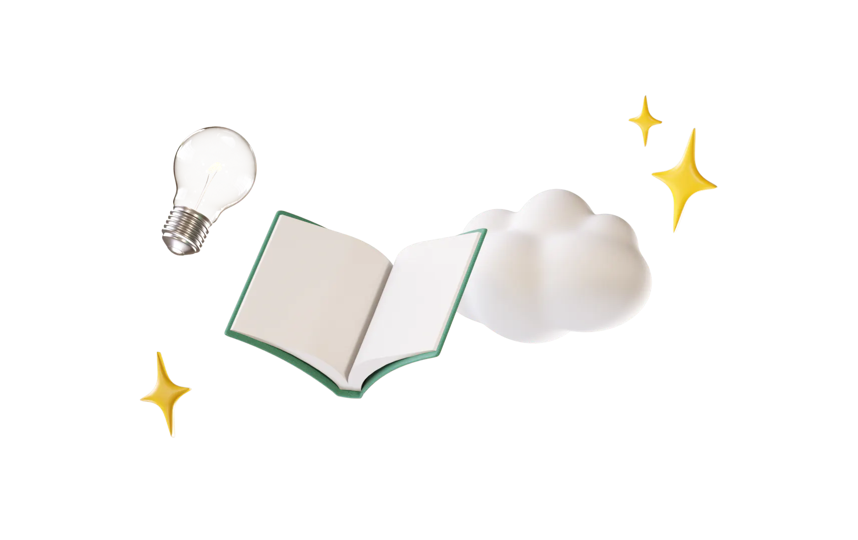 Lightbulb Book Cloud Ideas Learning Knowledge Inspiration Creativity Study Thinking
