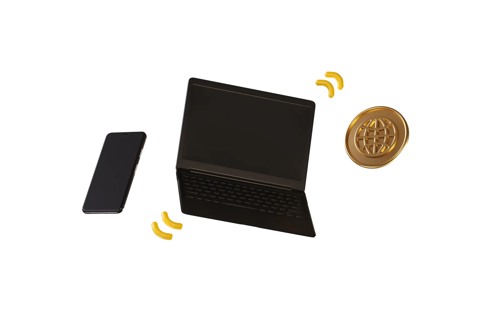 Phone Laptop Medal Technology Communication Achievement Digital Learning Mobile Success