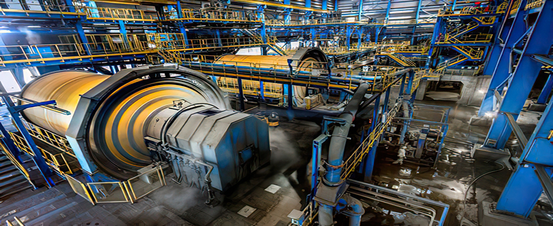 Ball Mill view in Gold Plant