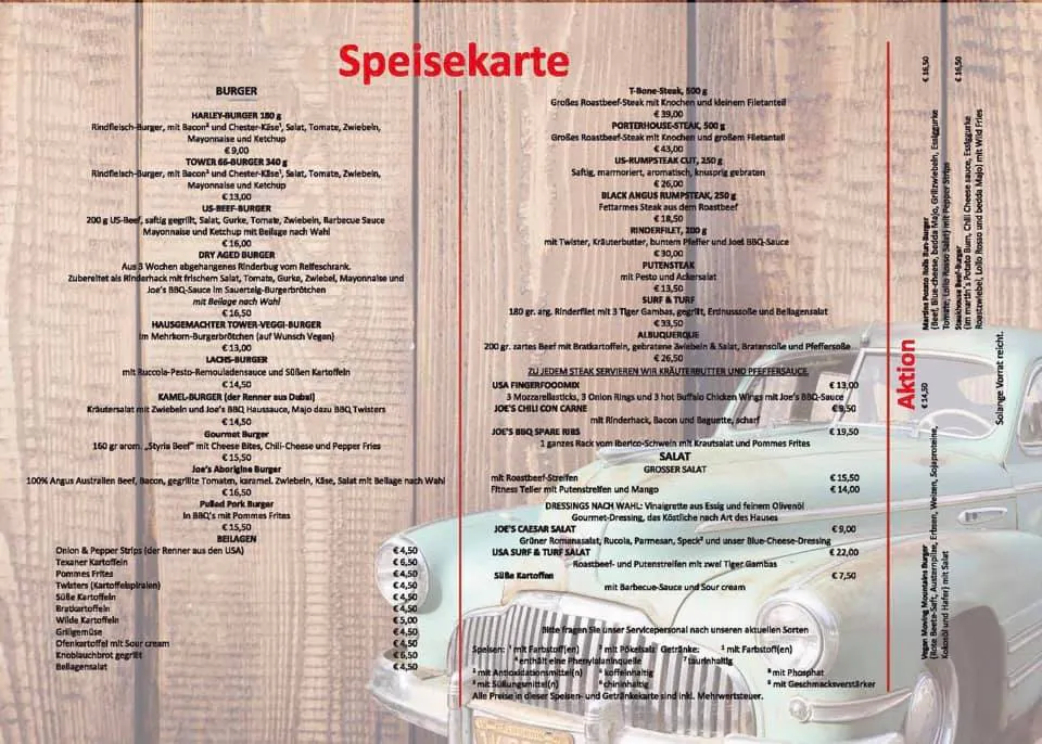 Speisekarte