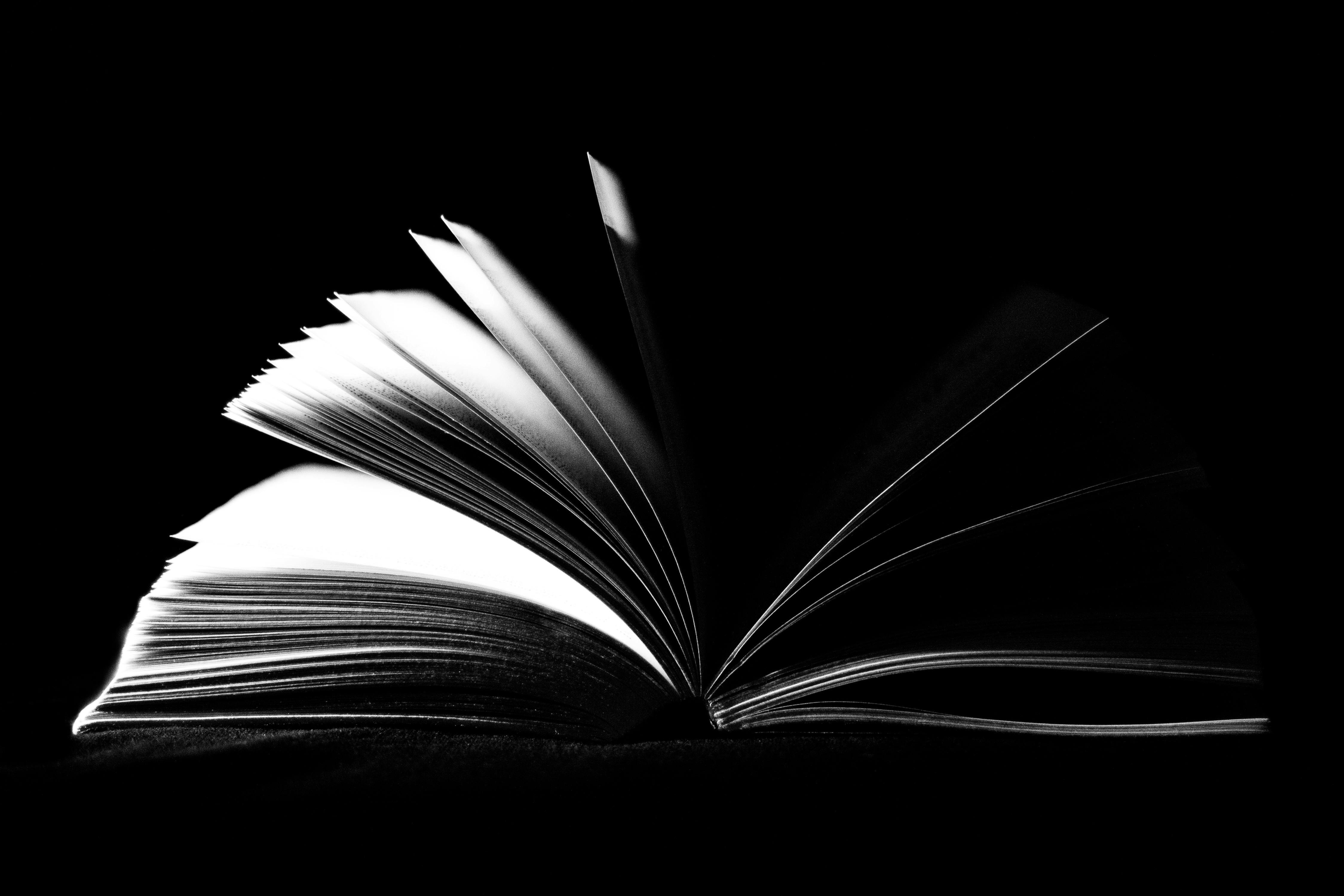 Photo de Pixabay: https://www.pexels.com/fr-fr/photo/photo-a-faible-luminosite-du-livre-ouvert-159872/