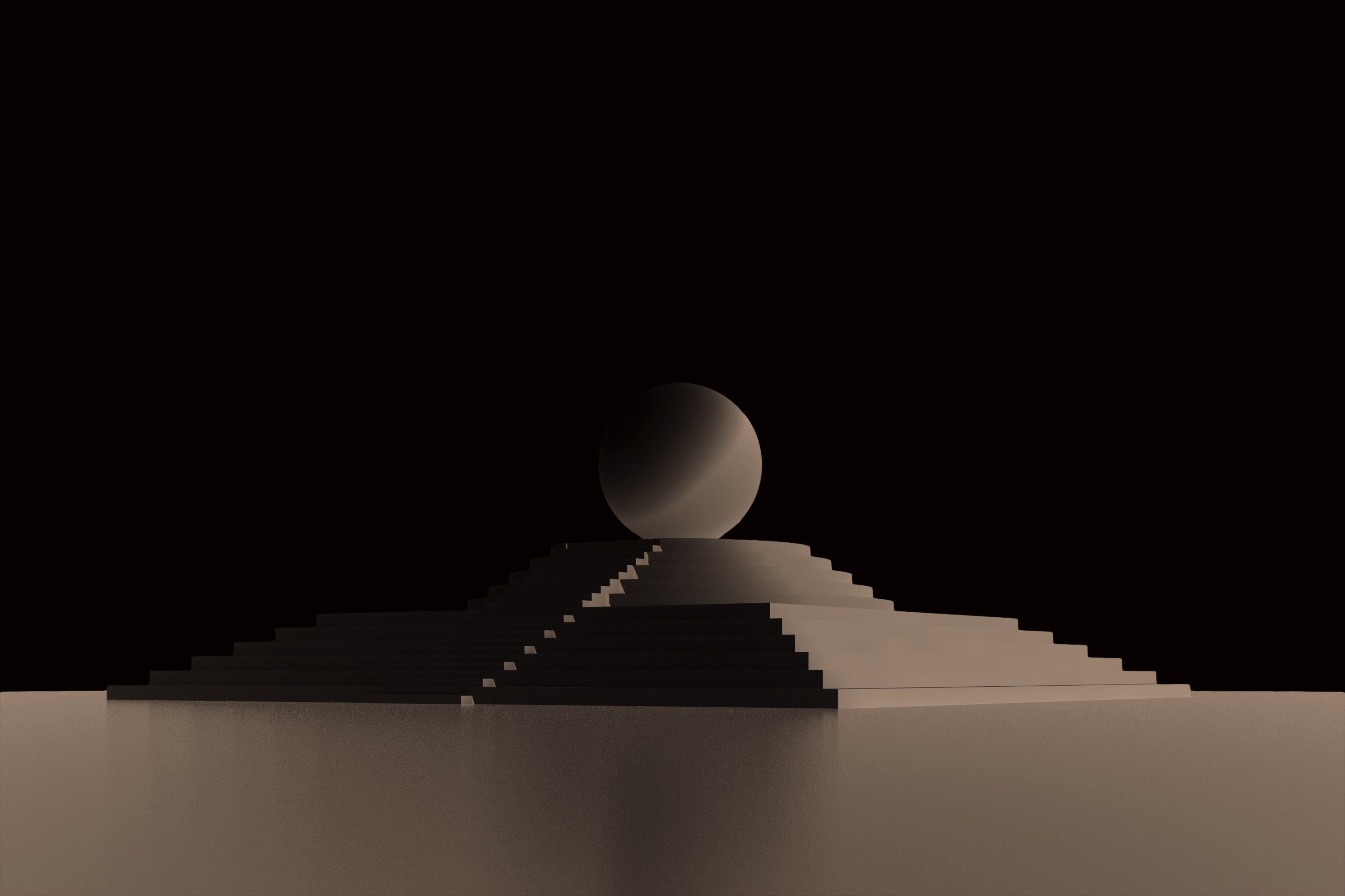 Black background with 3D architectural graphic
