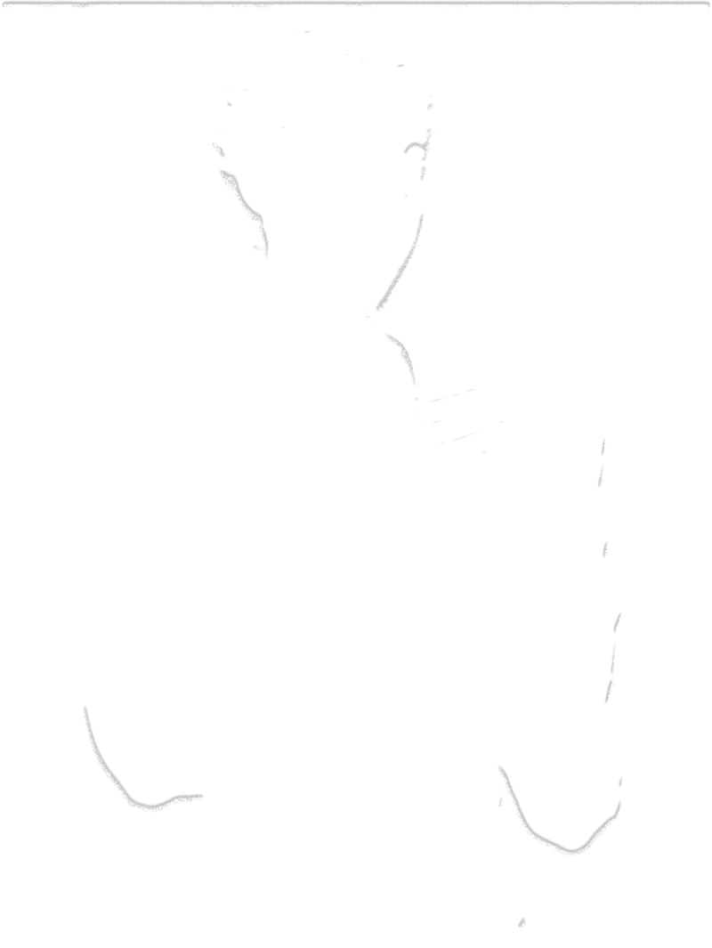 Embossed silhouette of woman standing