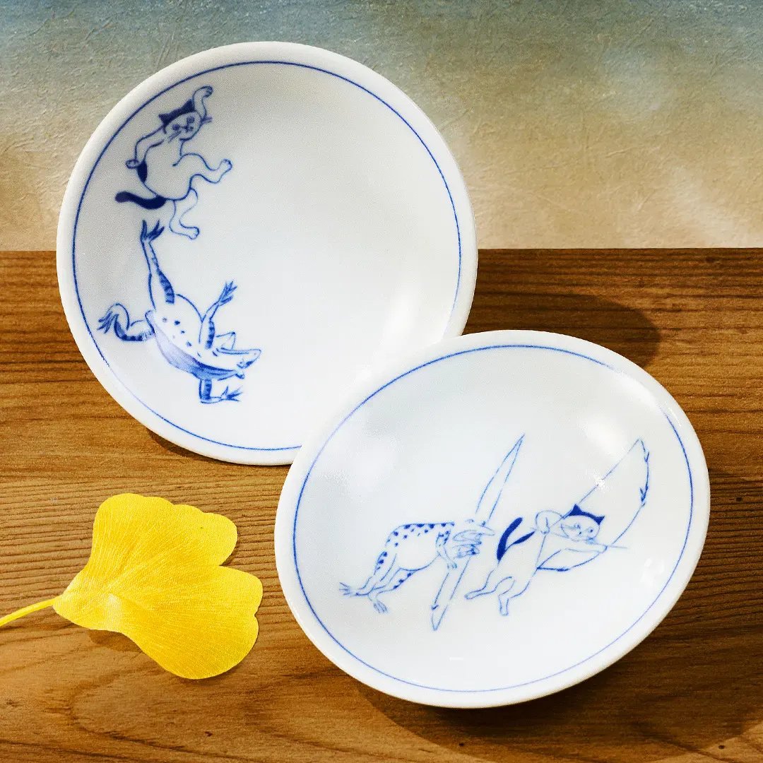 Neko Choju-Giga Plate Set