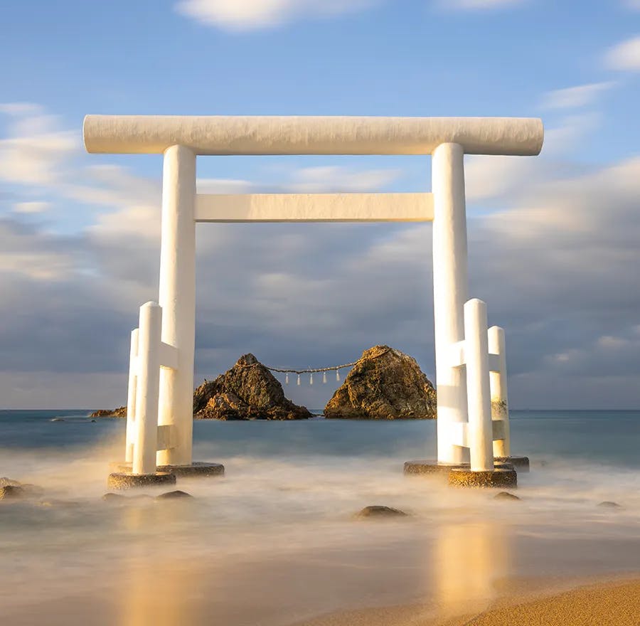 Famous wedded rocks in Fukuoka Prefecture