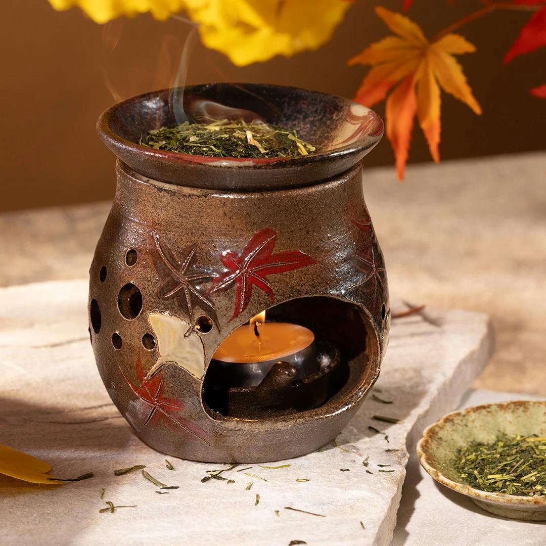 Autumn Leaves Tea Incense Burner Set 