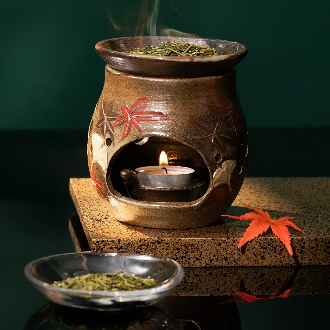 Autumn Leaves Tea Incense Burner Set