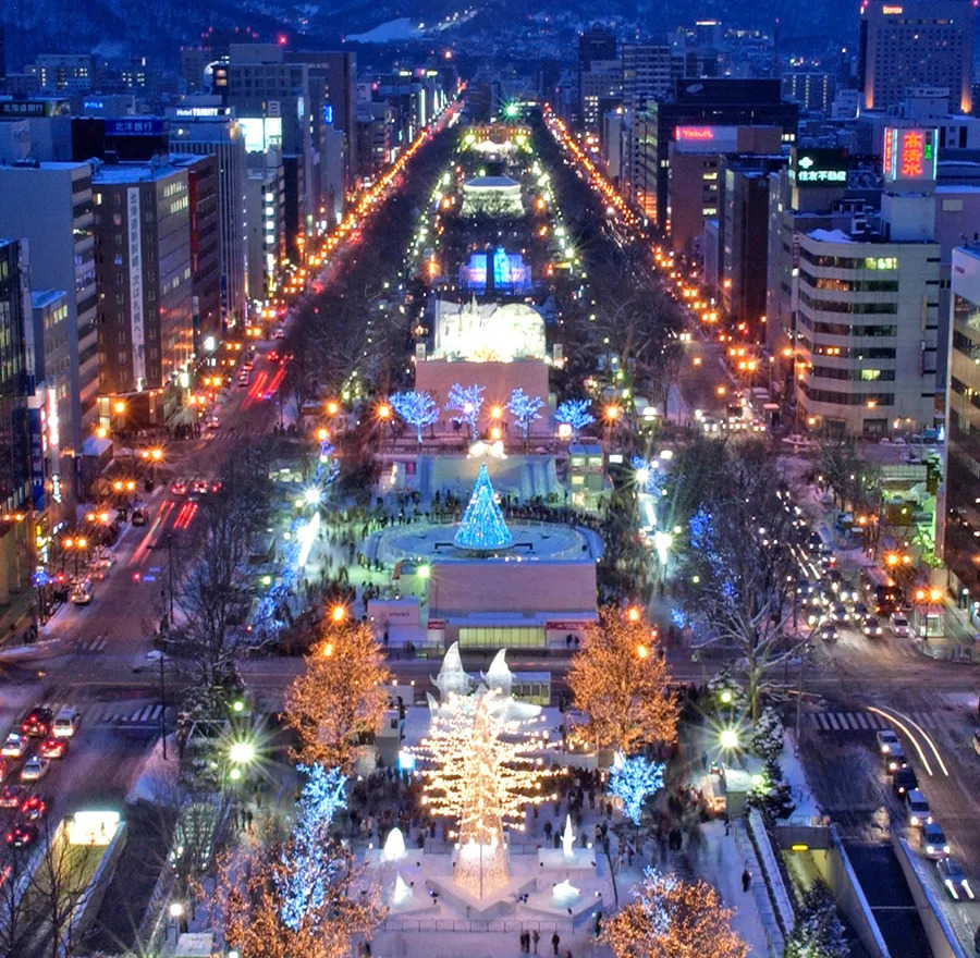 A view of Sapporo during the winter festival