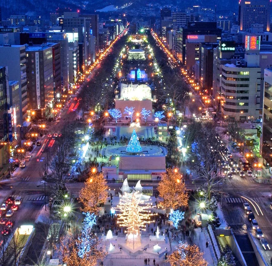 A view of Sapporo during the winter festival