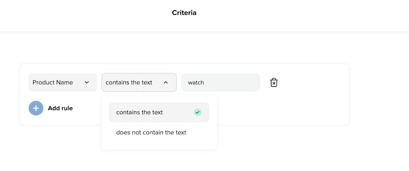 Criteria for post purchase trigger
