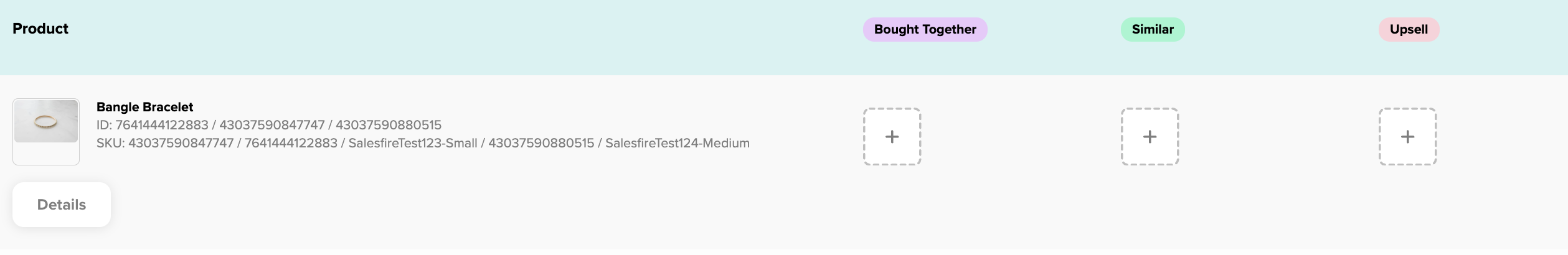 Merchandising recommendations 