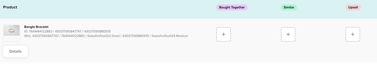 Merchandising recommendations