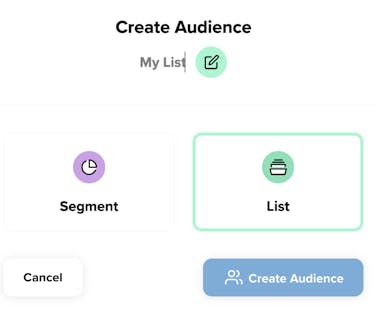 How to create an audience list within the Salesfire dashboard. 