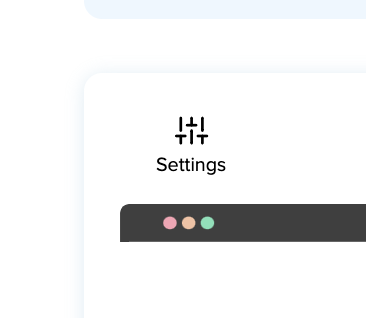The Settings icon text and image with the Email Template section of the Salesfire dashboard.