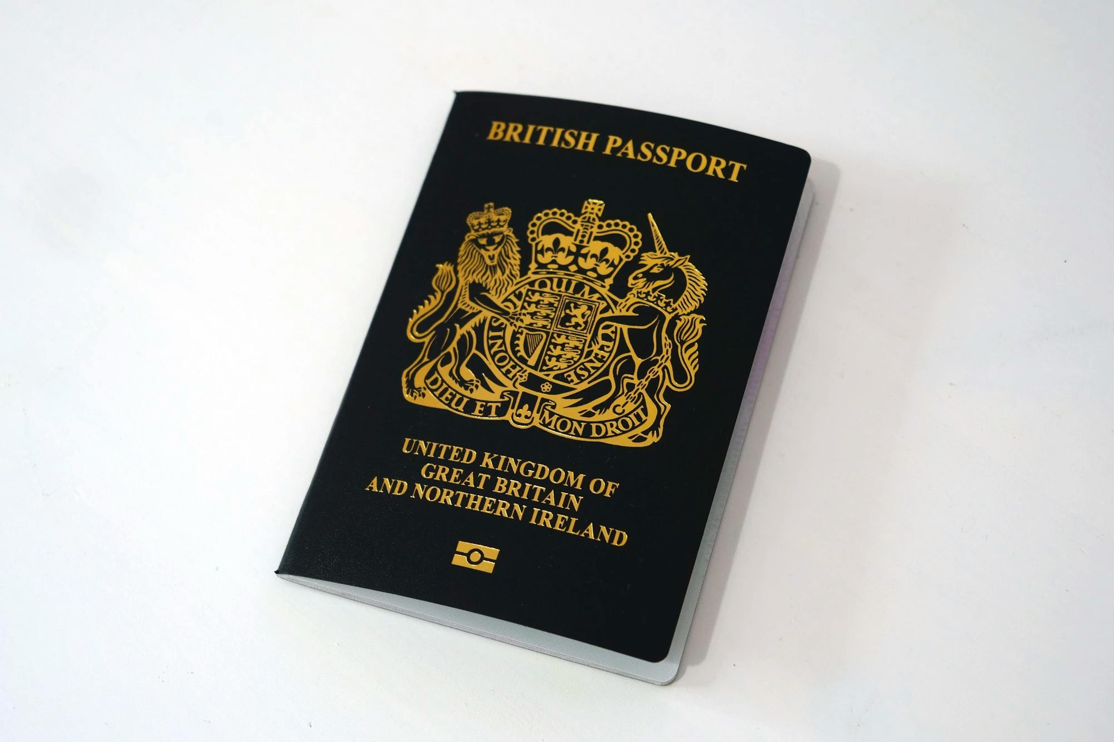 A photo of a British passport