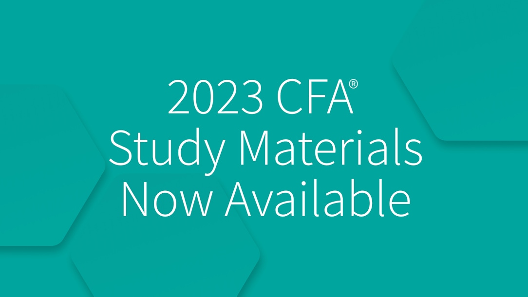 2023 CFA® Study Materials Available Now for Level I and Level III