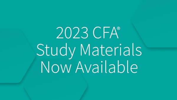 2023 CFA® Study Materials Now Available