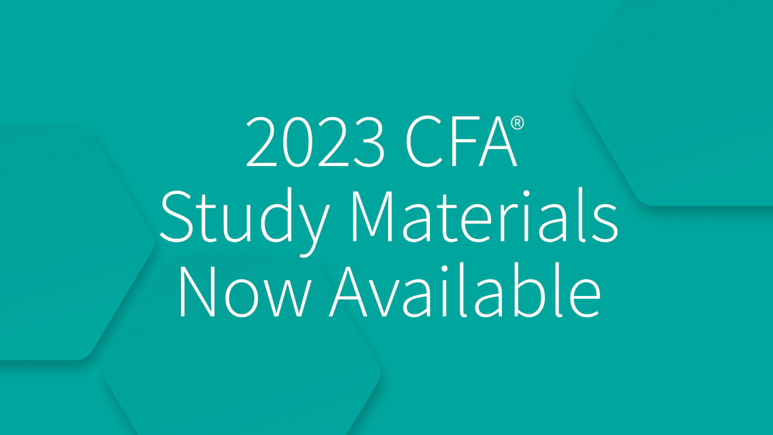 2023 CFA® Study Materials Available Now for Level I and Level III