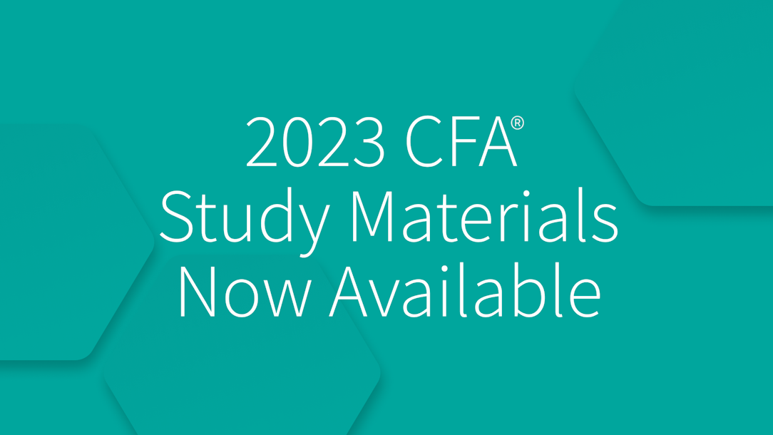 2023 CFA® Study Materials Now Available