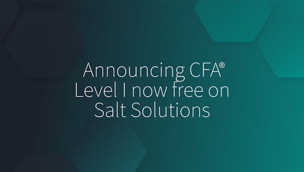 CFA Level I Now Free on Salt Solutions