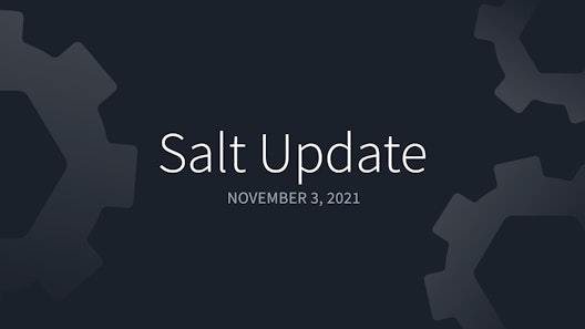 Salt Update, November 3, 2021