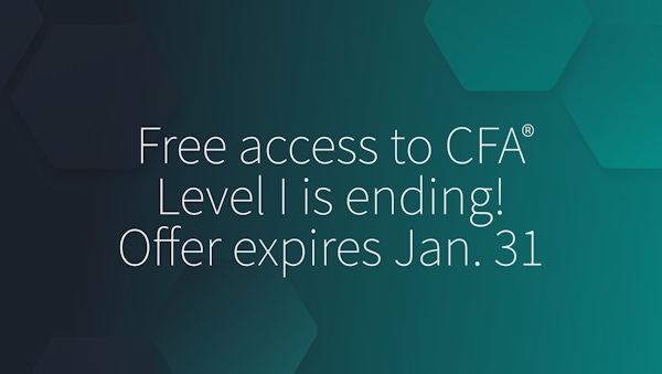 Free Access to CFA Level I Ending January 31