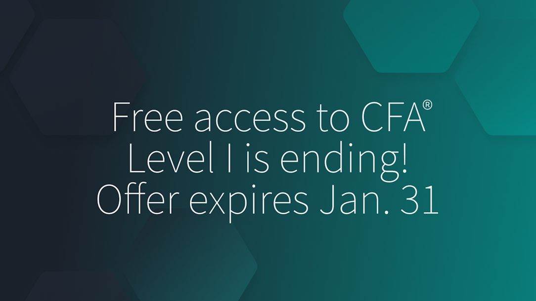 Free Access to CFA Level I Ending January 31