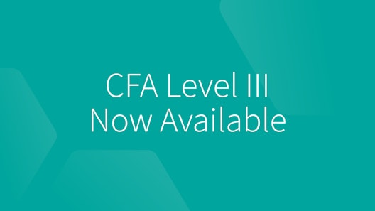 CFA Level III Now Available