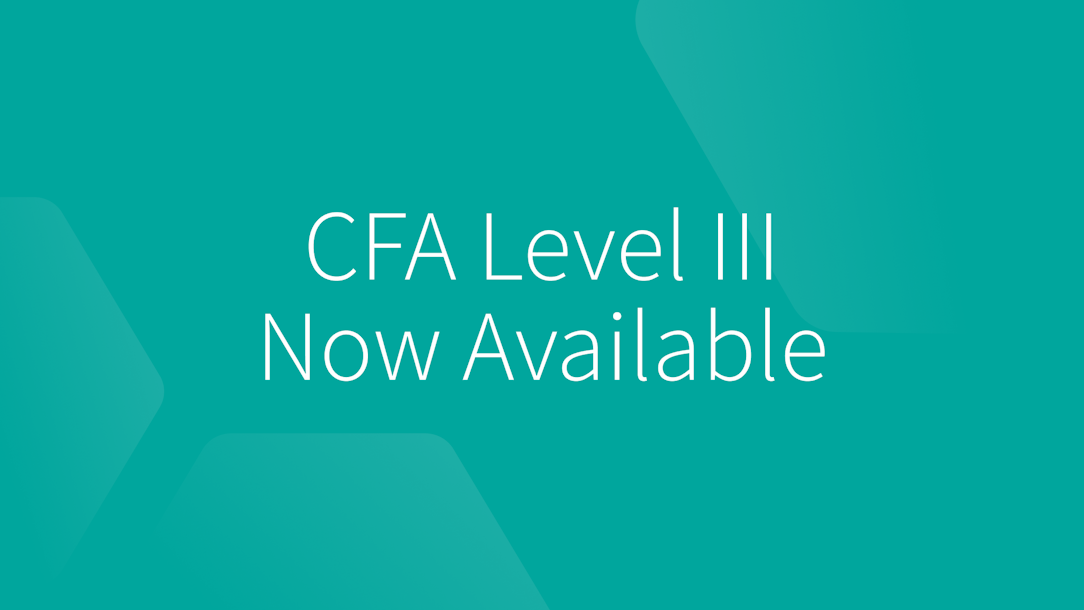 CFA Level III Now Available on Salt Solutions